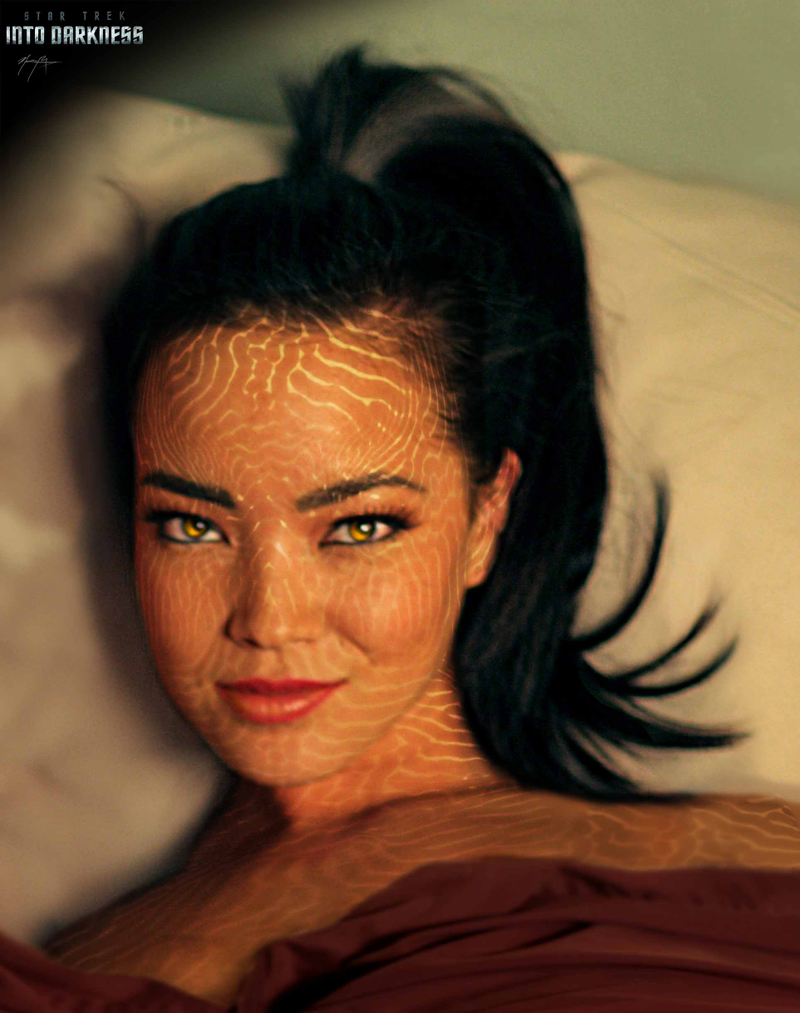 Illustration for article titled See the alien ladies who nearly joined Kirk's threesome in Star Trek 2